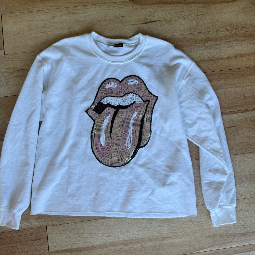 Rolling Stones sweatshirt pink